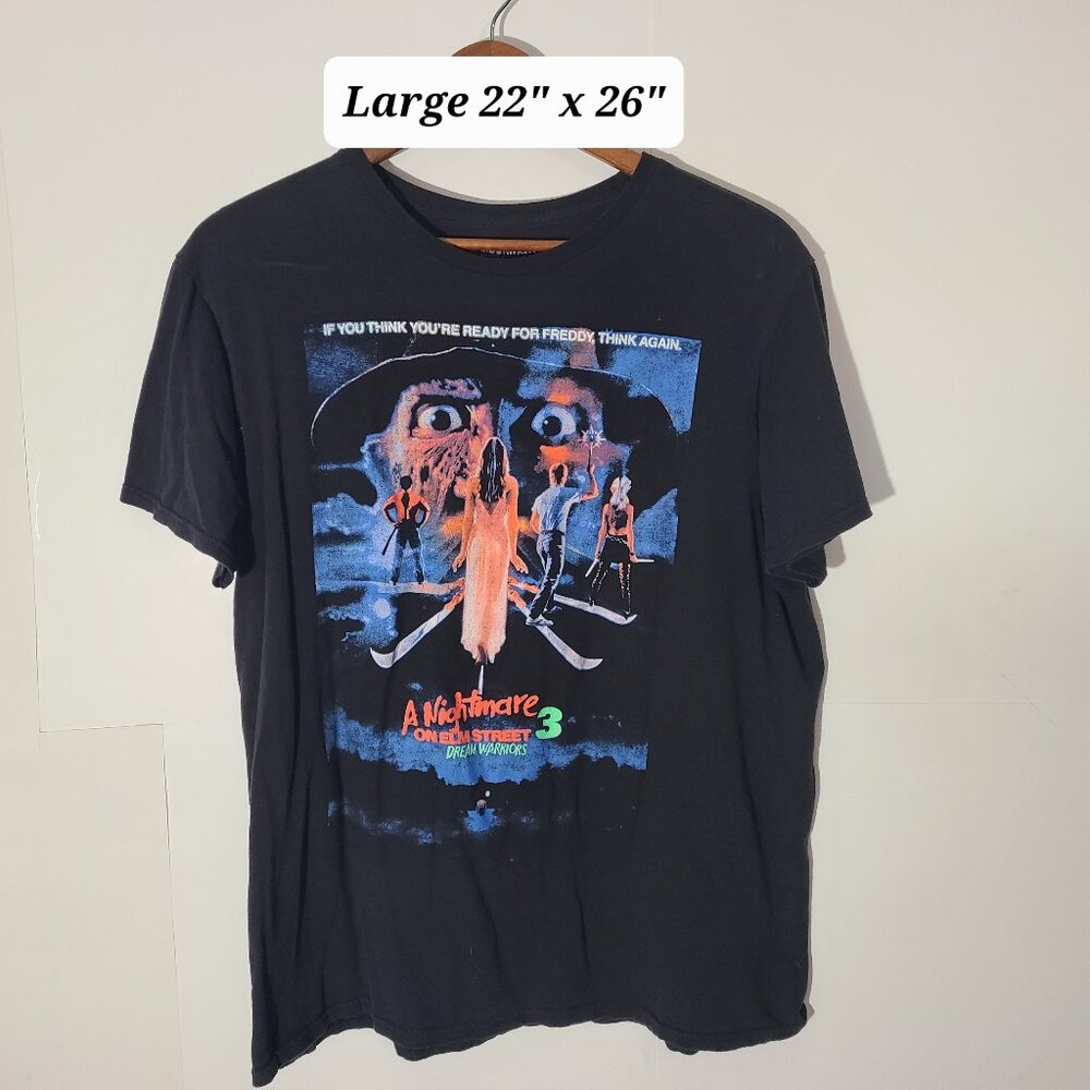 A Nightmare On Elm Street 3 Dream Warriors Large Black Tee Officially Licensed